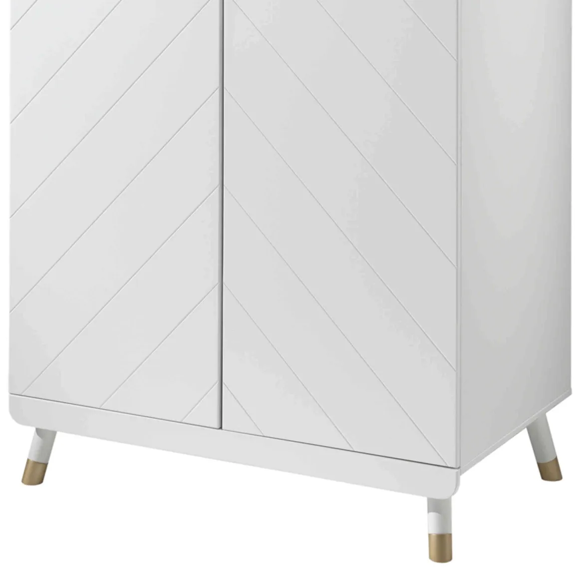 Armoire enfant 2 portes en bois blanc - AR2035