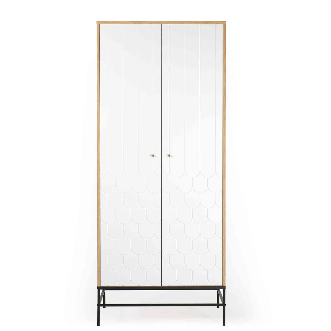 Armoire 2 portes en bois avec pieds en acier - BI0049