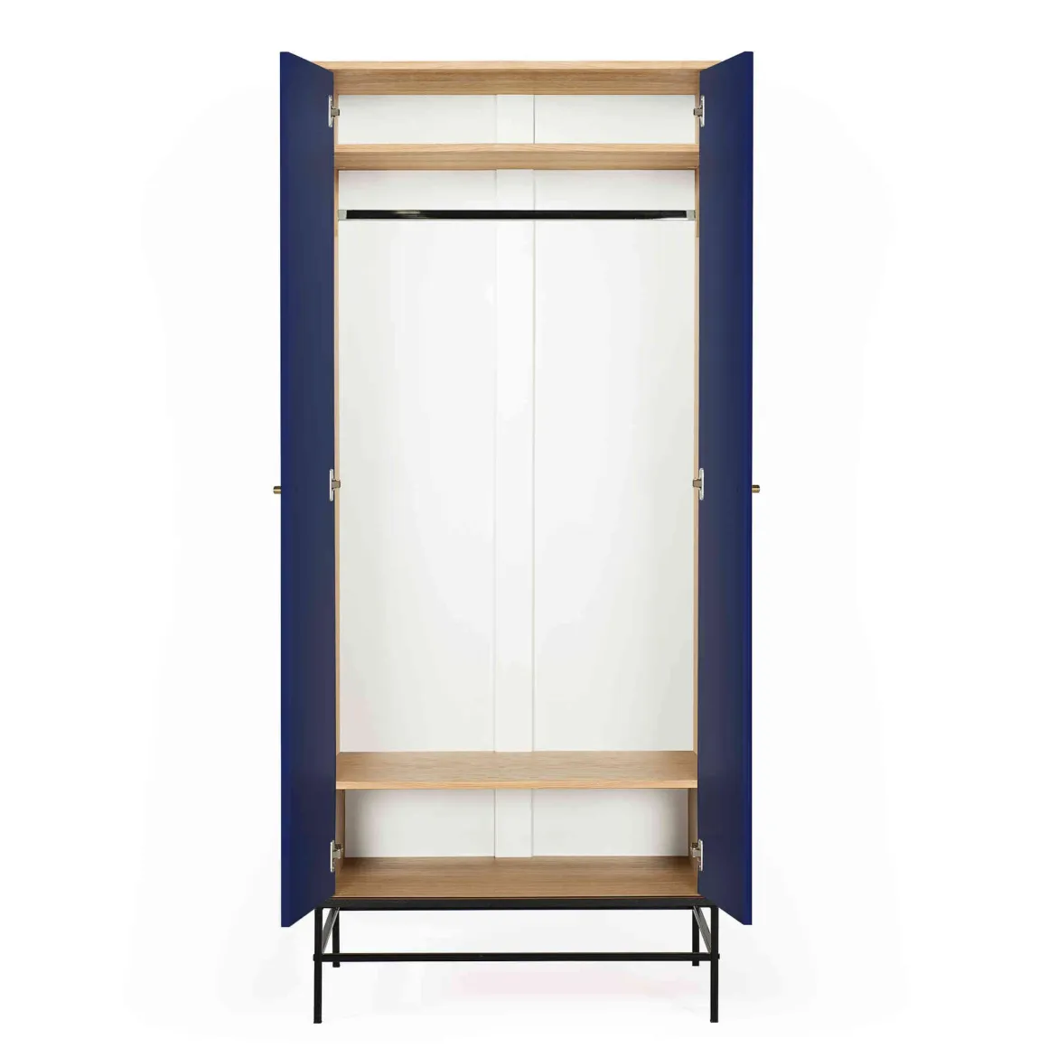 Armoire 2 portes en bois avec pieds en acier - BI0049