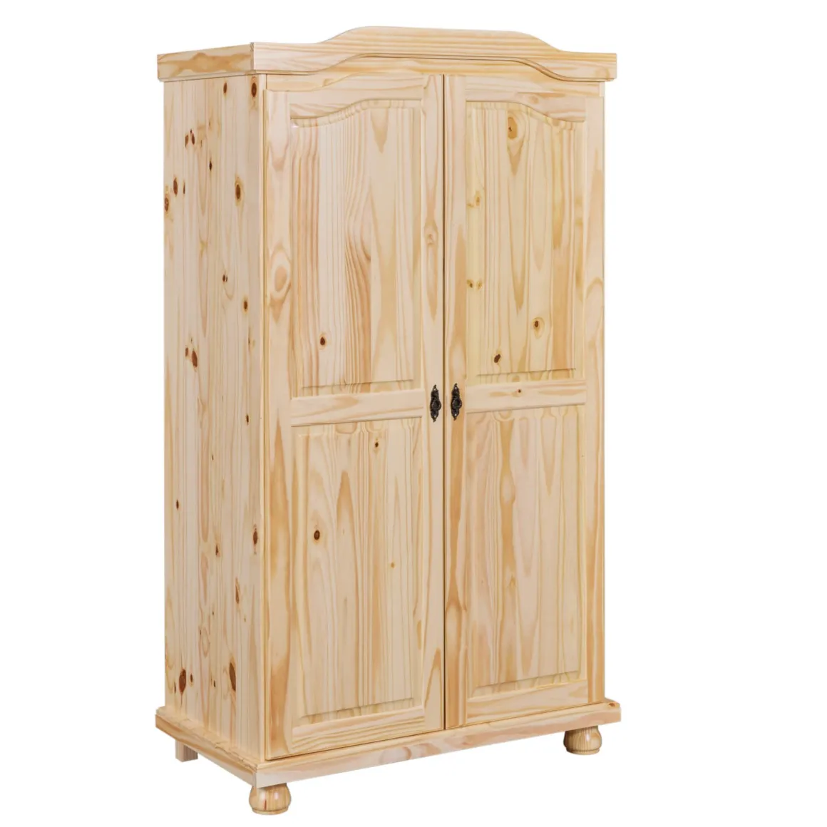 Armoire 2 portes en bois massif chêne clair - AR12042