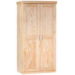 Armoire 2 portes en bois massif chêne clair - AR12019