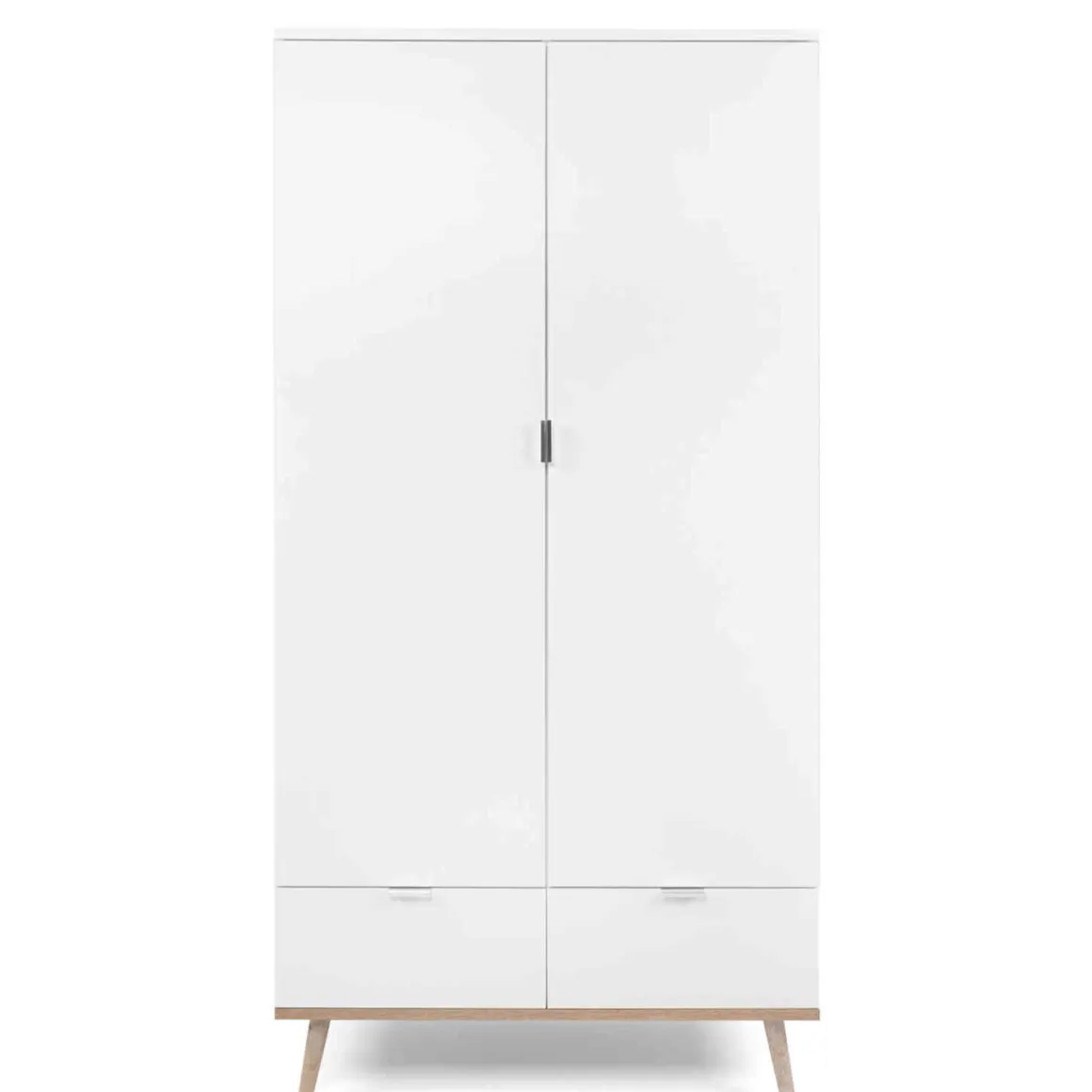 Armoire 2 portes 2 tiroirs blanc - AR7781