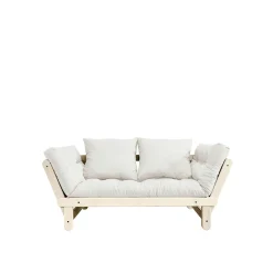 Banquette ajustable BEAT en pin massif naturel matelas inclus 75x200