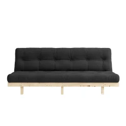 Banquette ajustable LEAN en pin massif naturel avec matelas futon 130x190
