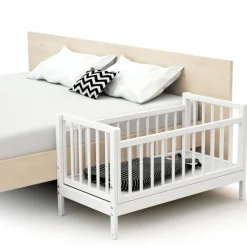 Berceau cododo en bois + matelas 40x80