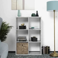Bibliothèque 6 cases en bois - BI7077