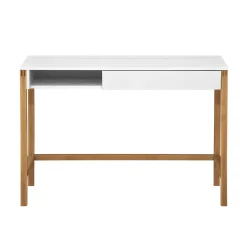 Bureau 1 niche 1 tiroir en bois - BU006