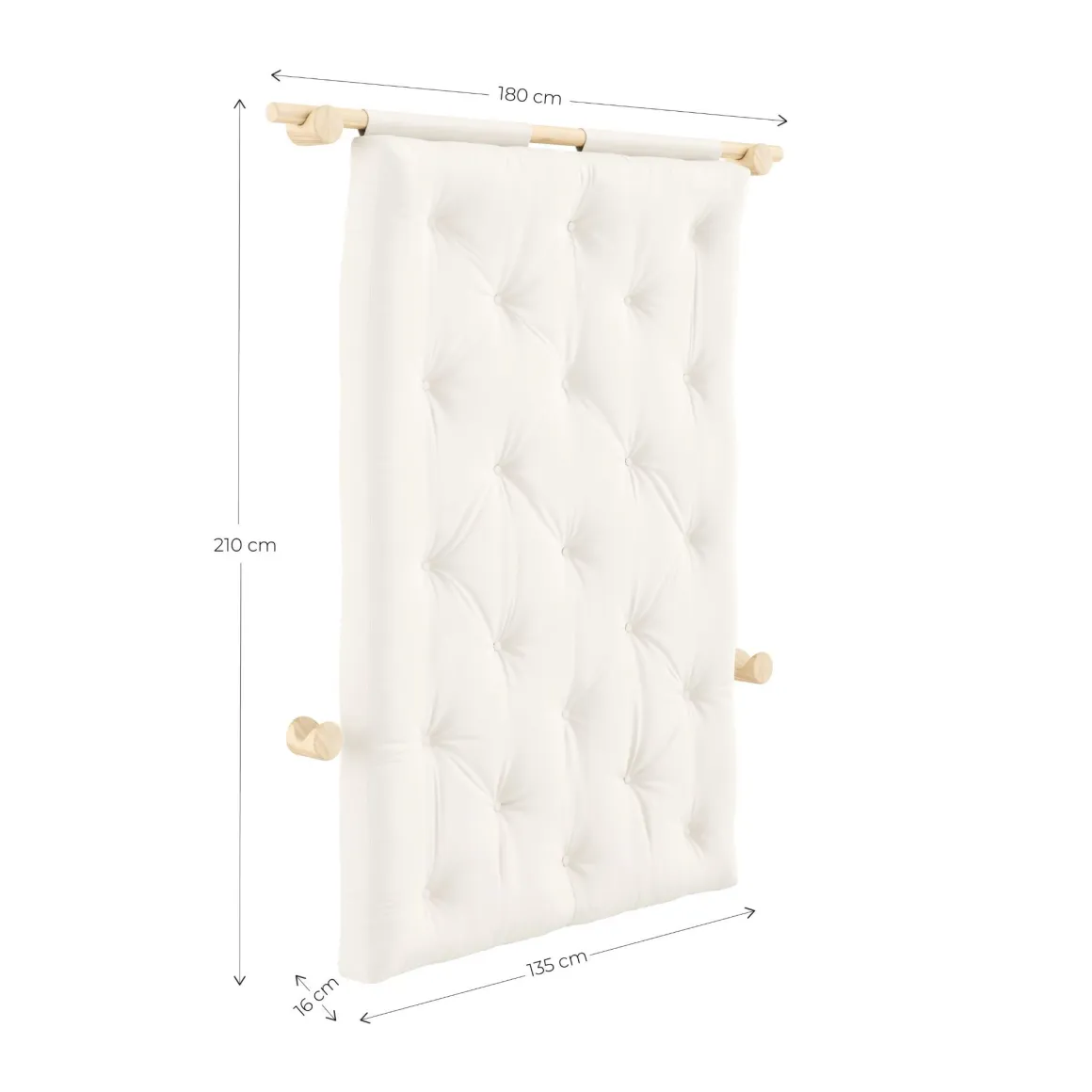 Canapé convertible futon HOOKED 135x200