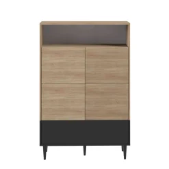 Commode en bois avec placard et niche de rangement - CO6001