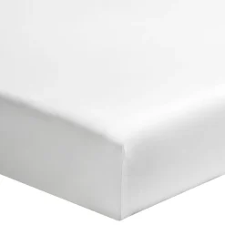 Drap housse bébé blanc percale bonnet 15 cm