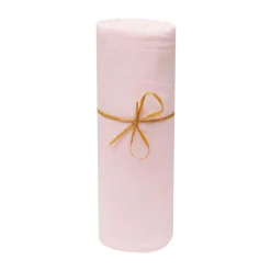 Drap housse bébé jersey bio rose poudré