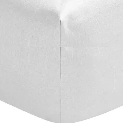 Drap housse blanc 100% lin bonnet 40 cm