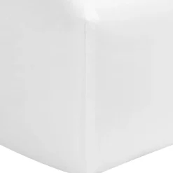 Drap housse blanc 100% satin de coton bonnet 40 cm