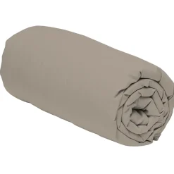 Drap housse coton taupe Terre de Nuit Ambre