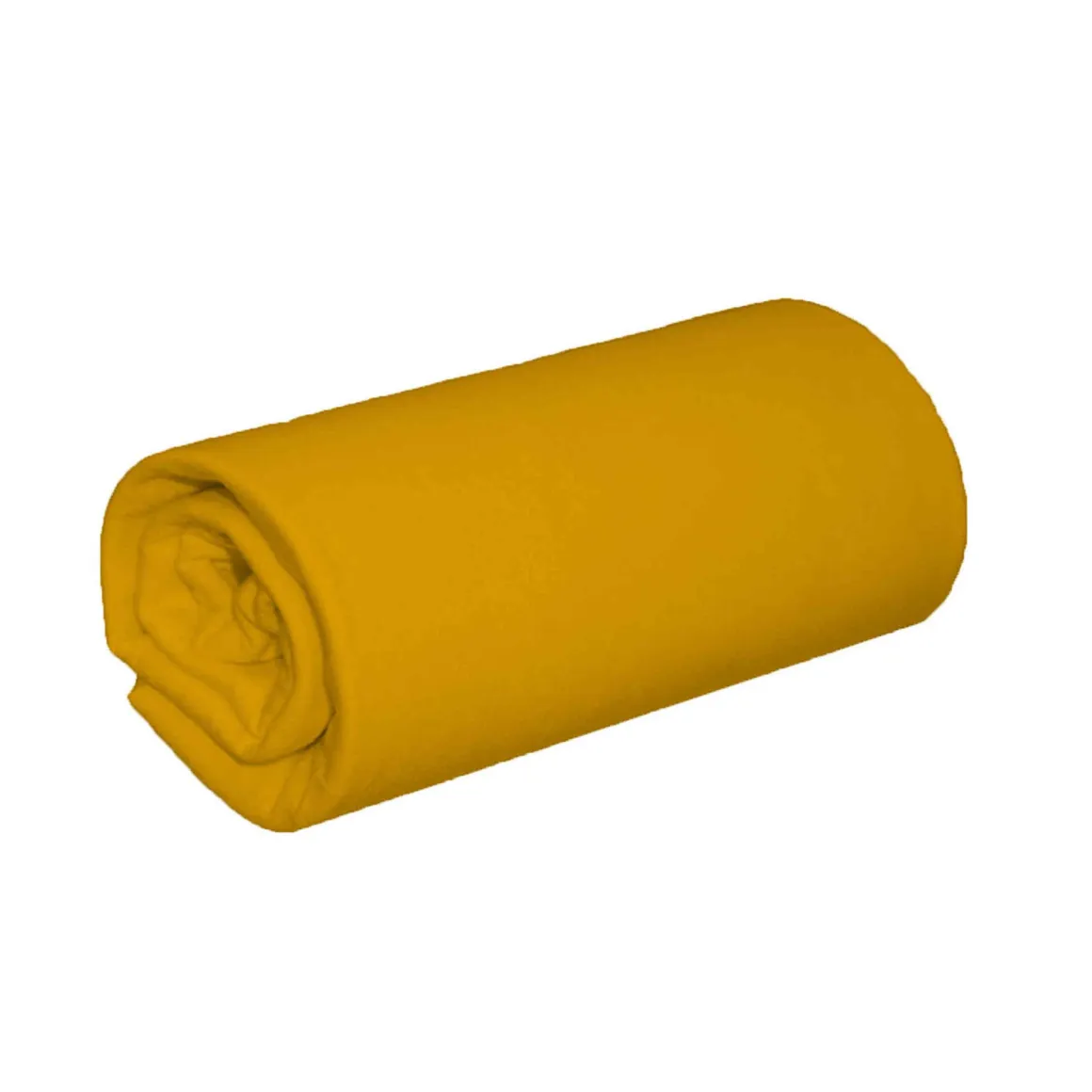 Drap housse jersey jaune moutarde bonnet 30 cm