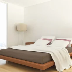 Drap housse jersey taupe bonnet 30 cm 100% coton biologique