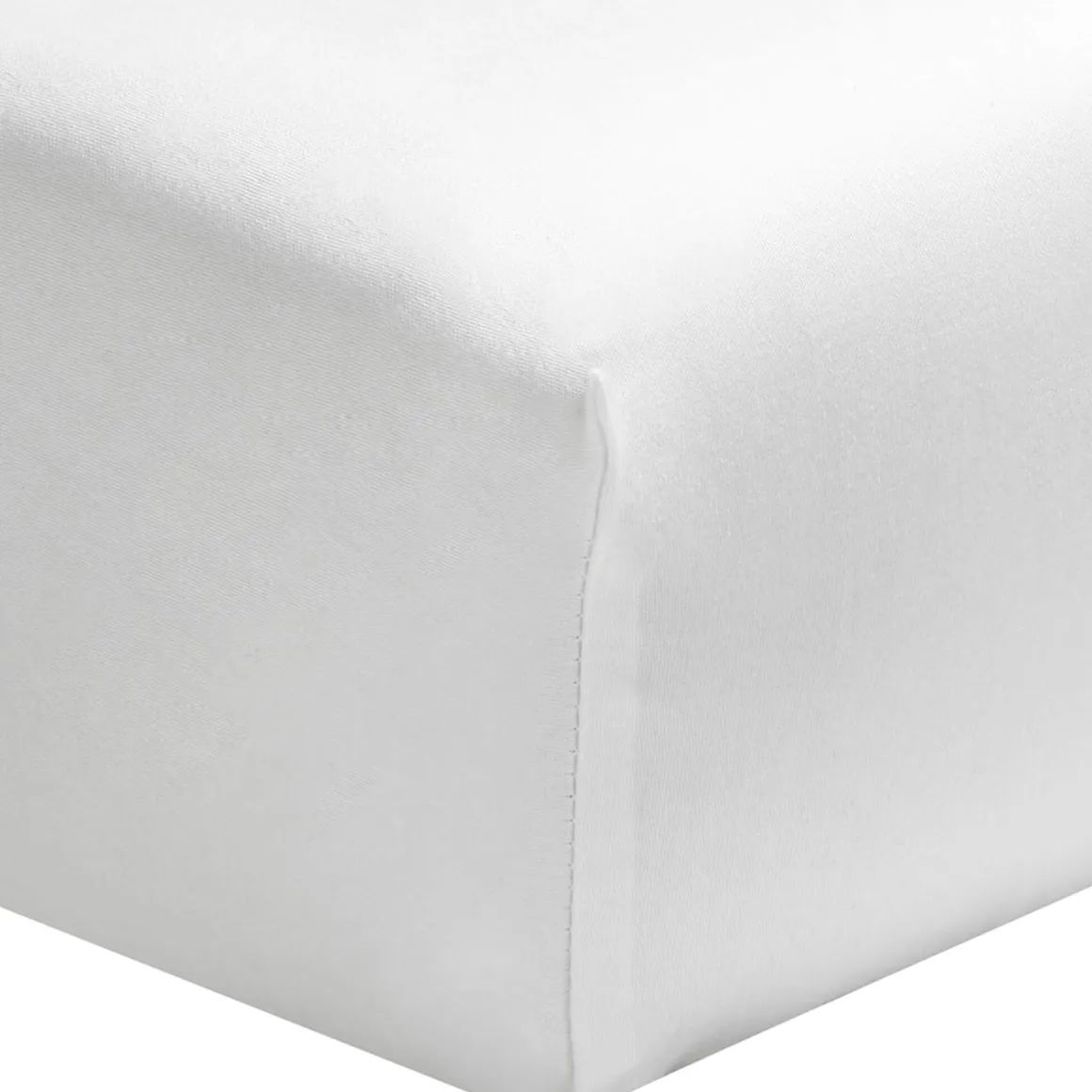 Drap housse percale blanc bonnet 30 cm