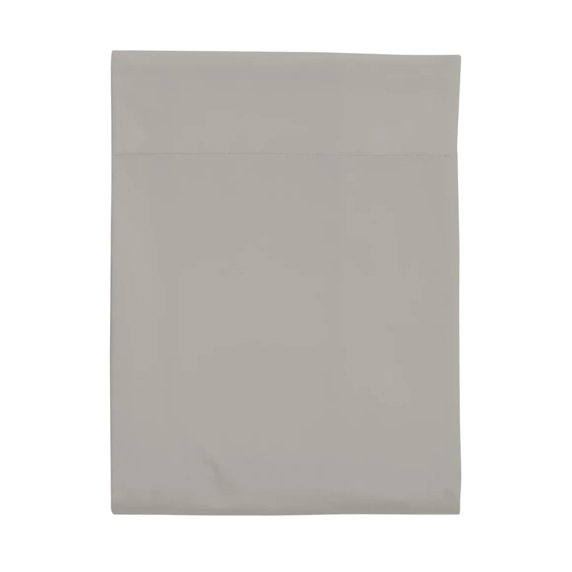 Drap plat 100% coton gris mastic