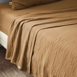 Drap plat gaze de coton