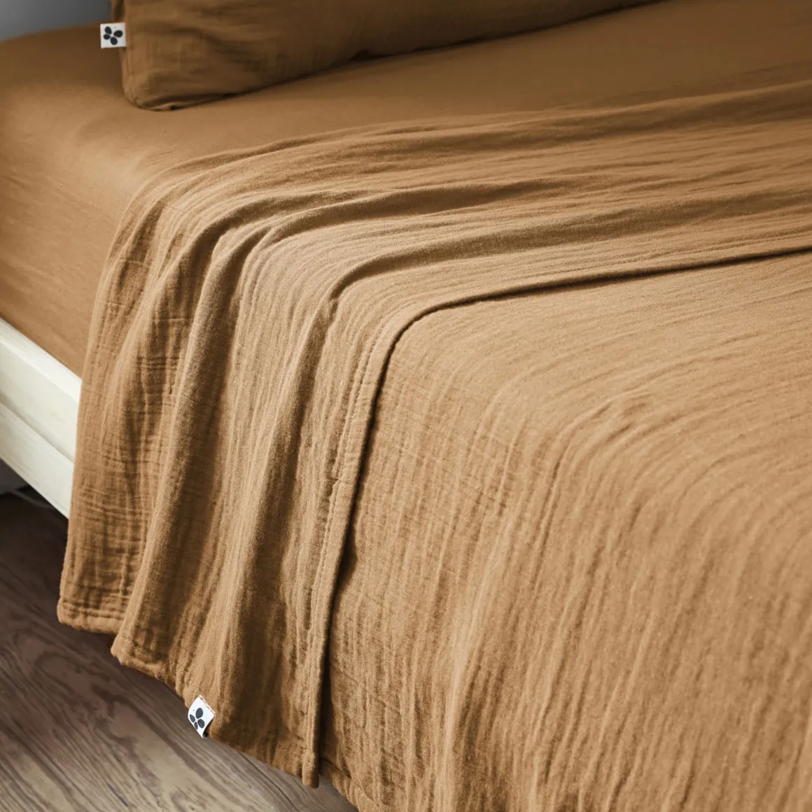 Drap plat gaze de coton
