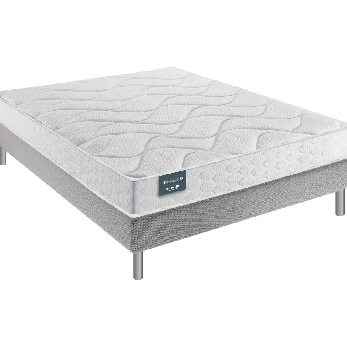 Ensemble Dunlopillo Aérial® 18 cm TULIPE, matelas, sommier, pieds