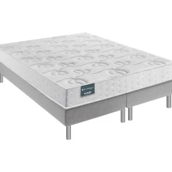 Ensemble Dunlopillo 100% latex 7 zones 20cm DAHLIA, matelas, sommier, pieds
