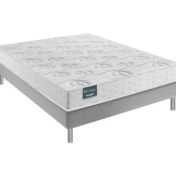 Ensemble Dunlopillo 100% latex 7 zones 18cm LAVANDE, matelas, sommier, pieds