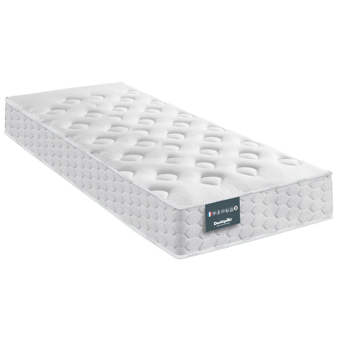 Ensemble Dunlopillo mousse mémoire Aérial® 21 cm NARCISSE, matelas, sommier, pieds
