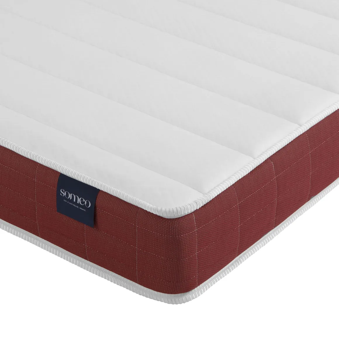 Ensemble matelas couchage latex, sommier, pieds, couette et oreiller Crépuscule 400 - SOMEO