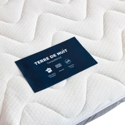Ensemble matelas ferme mousse Tranquillité 2.0 + Lit adulte cannage bois naturel - LT17018