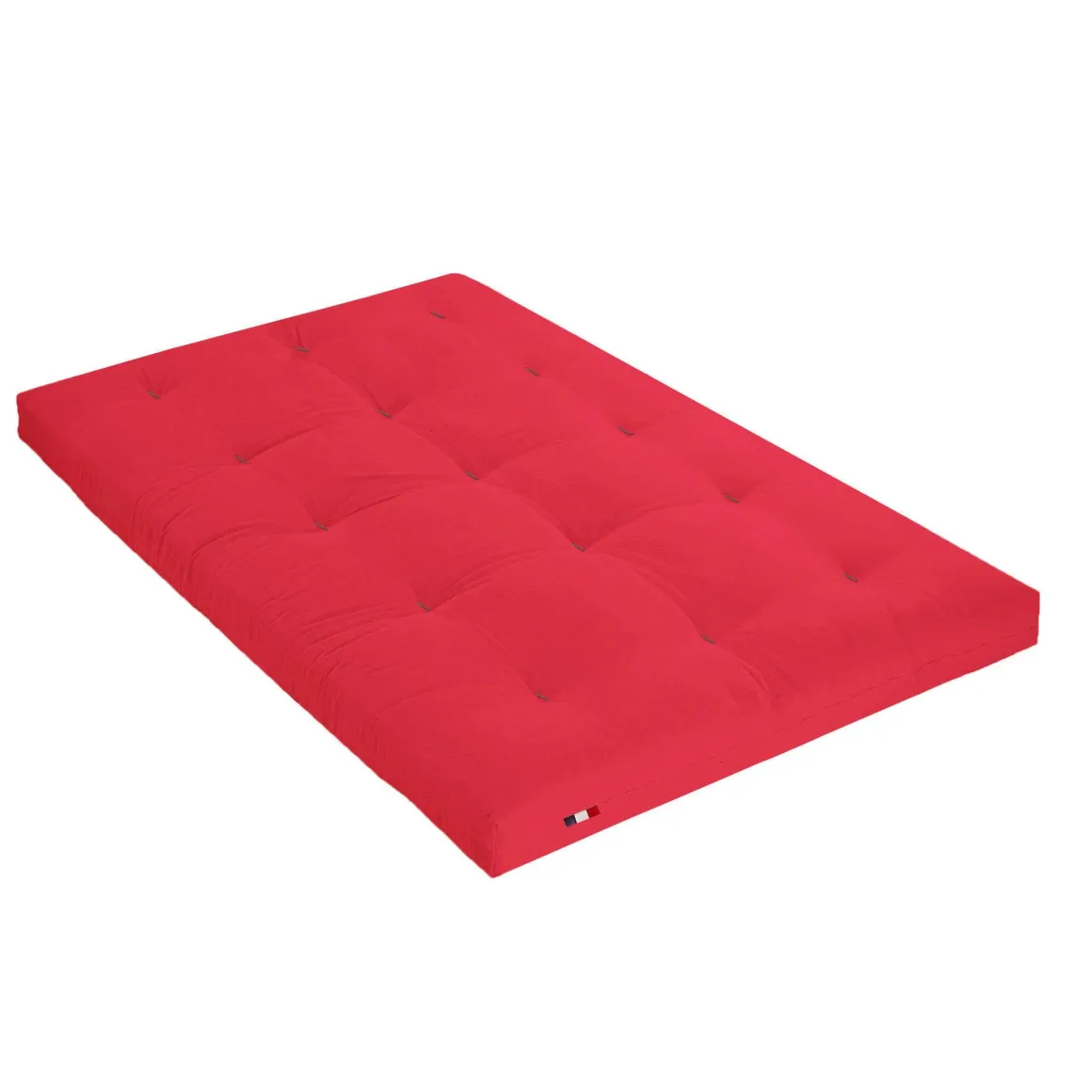 Ensemble matelas futon en coton et structure en bois massif naturel