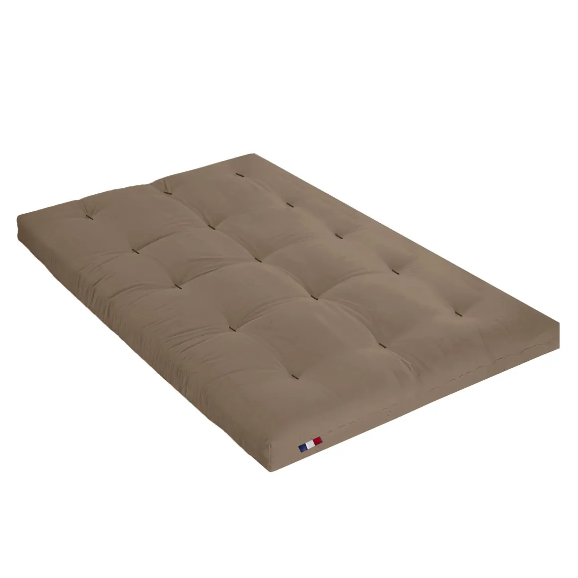 Ensemble matelas futon en coton et structure en bois massif naturel