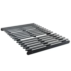 Ensemble matelas futon en coton et structure en bois massif noir