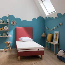 Ensemble matelas junior 100% latex, sommier, pieds et tête de lit Crépuscule 200 - SOMEO