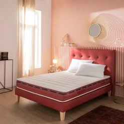Ensemble matelas 100% latex, sommier, pieds et tête de lit Crépuscule 500 - SOMEO