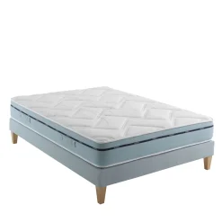 Ensemble matelas mémoire de forme, sommier et pieds Songe 500 - SOMEO