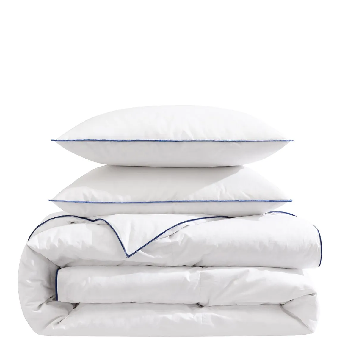 Ensemble matelas mousse recyclée, sommier, pieds, couette et oreiller Aube 400 - SOMEO
