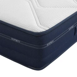 Ensemble matelas ressorts et mémoire de forme, sommier, pieds, couette et oreiller Rêve 500 - SOMEO