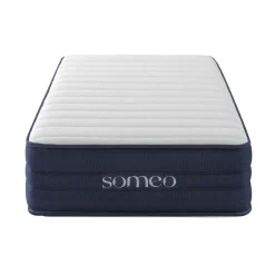 Ensemble matelas ressorts, latex et mémoire de forme, sommier, pieds, couette et oreiller Rêve 700 - SOMEO