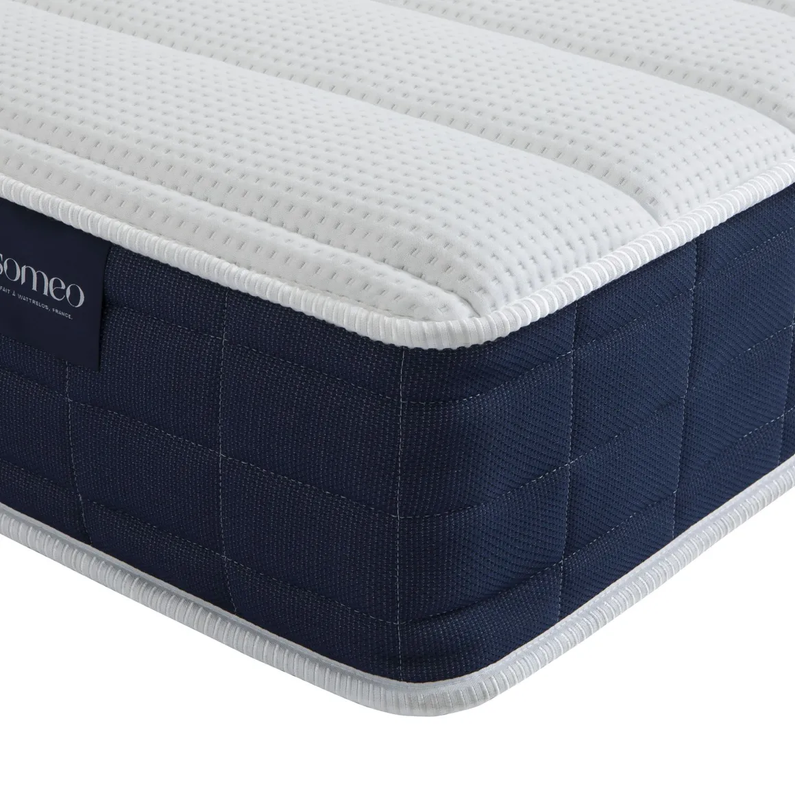 Ensemble matelas ressorts, sommier Lune et pieds Rêve 400 - SOMEO