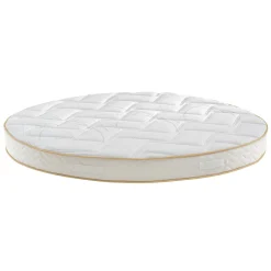 Ensemble matelas rond mousse, sommier et pieds Aurore 300 - SOMEO diamètre 215
