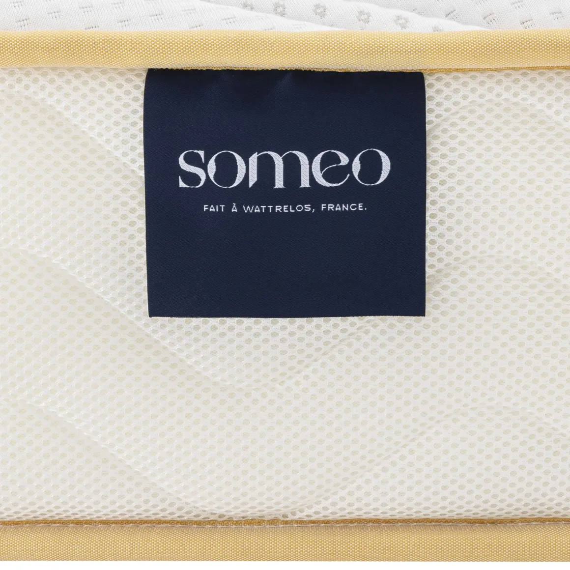 Ensemble matelas rond mousse, sommier et pieds Aurore 300 - SOMEO diamètre 215