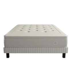 Ensemble matelas sommier pieds Simmons 651 ressorts ensachés + mousse mémoire de forme SW6