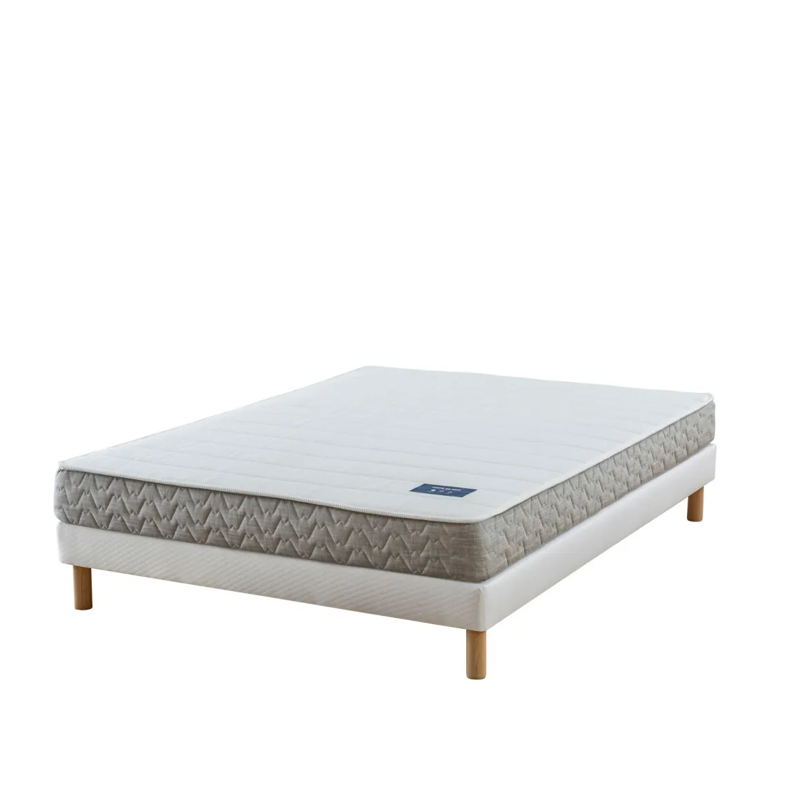 Ensemble sommier et matelas latex & mousse ferme Terre de Nuit Aisance 2.0