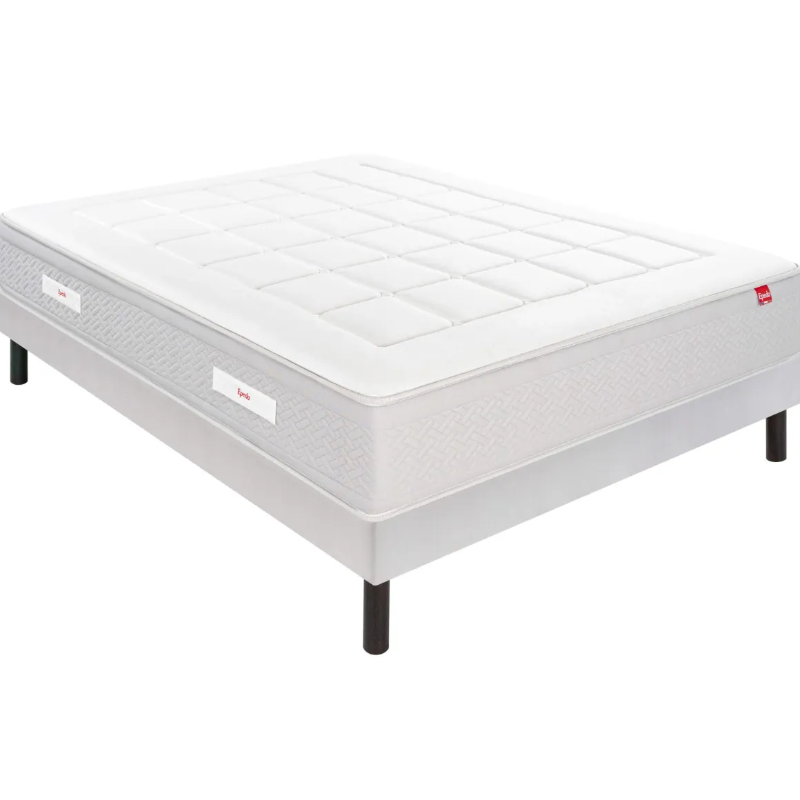 Ensemble sommier et matelas ressorts ensachés et mémoire de forme ferme Epeda Escapade