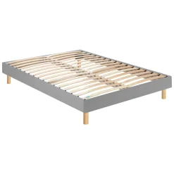 Ensemble sommier et matelas ressorts ensachés ferme Merinos Enjoy Bleu