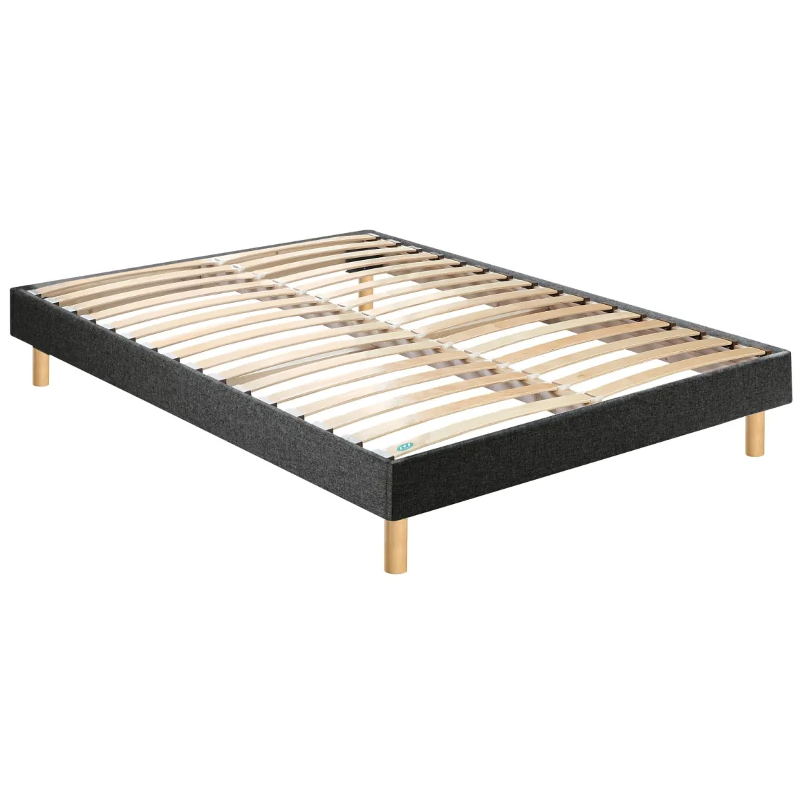 Ensemble sommier et matelas ressorts ensachés ferme Merinos Enjoy Bleu