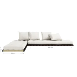 Futon canapé lit 3 places 2x70x200 CHICO