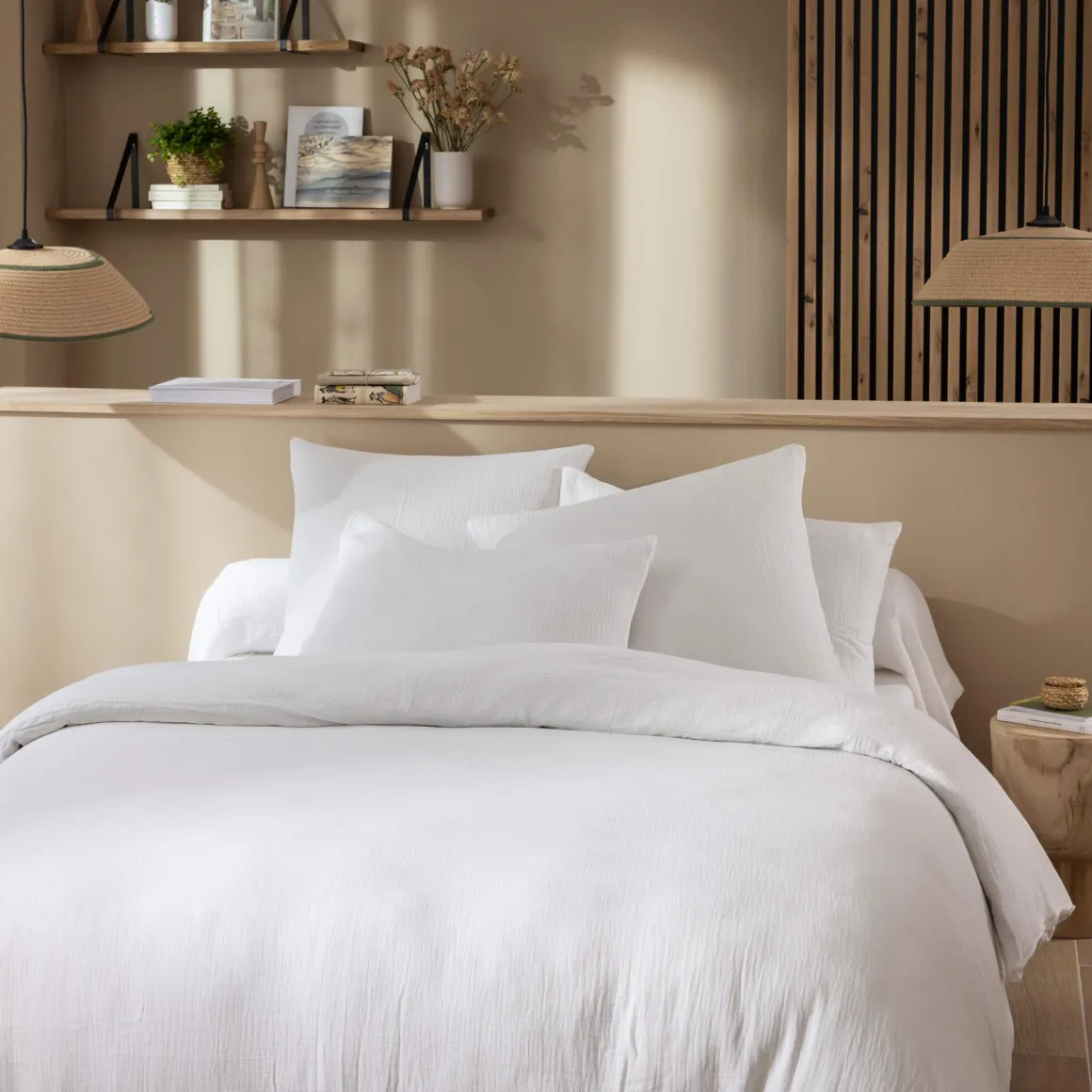 Housse de couette gaze de coton Terre de Nuit NOA