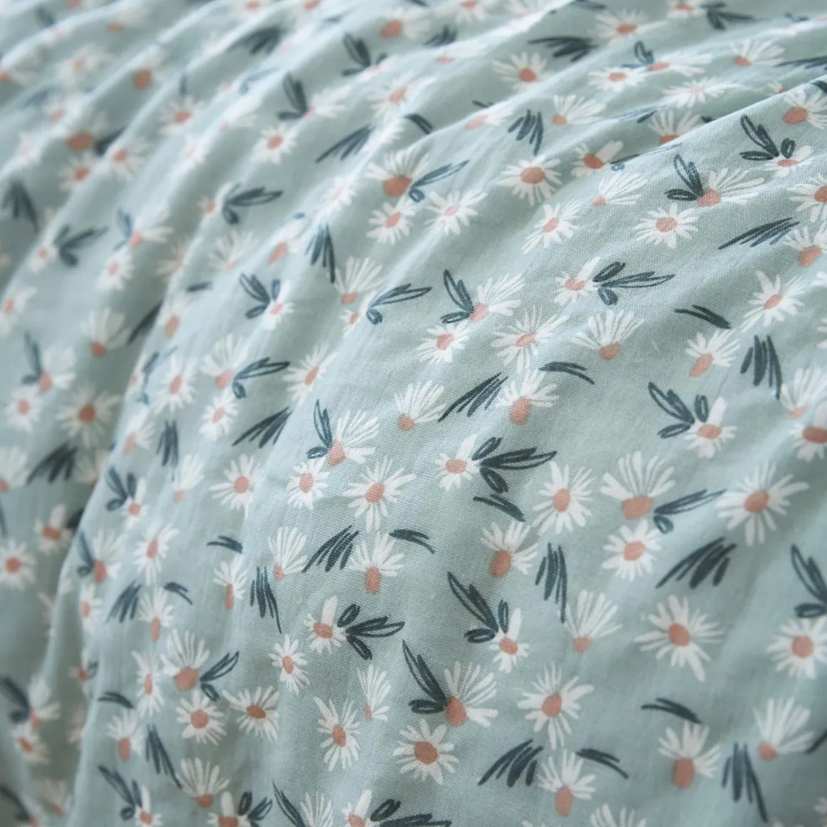 Housse de couette gaze de coton imprimé floral